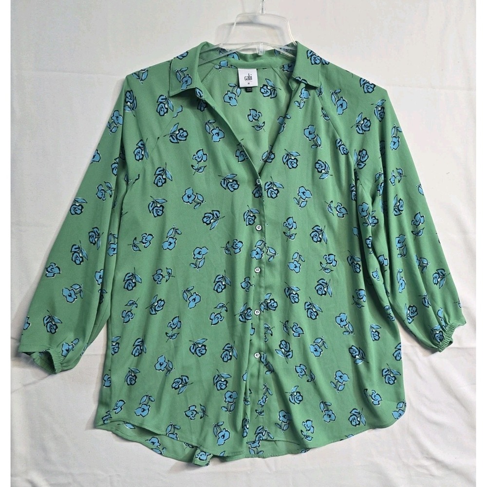 CAbi Women's Size Medium Style #5891 Go To Blouse Floral Print